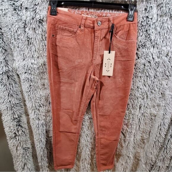 Nanette Lepore pink corduroy Hamilton high waist skinny jeans Size 4 6 8 10 New - Picture 2 of 7